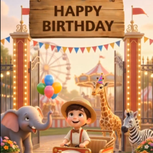 CARNIVAL BIRTHDAY CARD - SILVER STYLE