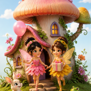 Tinker Bell Pink and Mustard Colour — Fairy Invitation Video — Silver