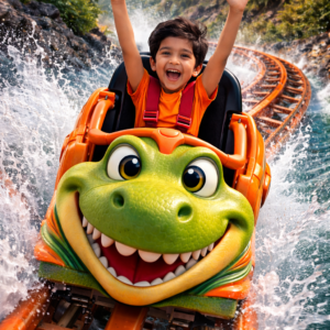 Dinosaur Park and Roller Coaster Ride — Jungle Safari Invitation Video — Platinum