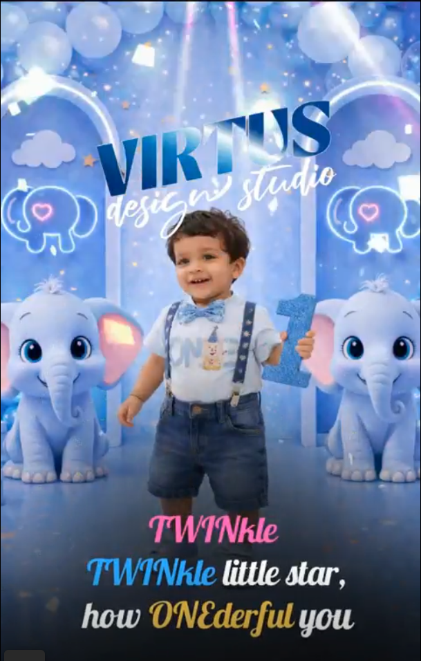 Elephant & Pony — Animal Friends Invitation Video — Gold - Image 3