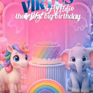 Elephant & Pony — Animal Friends Invitation Video — Gold