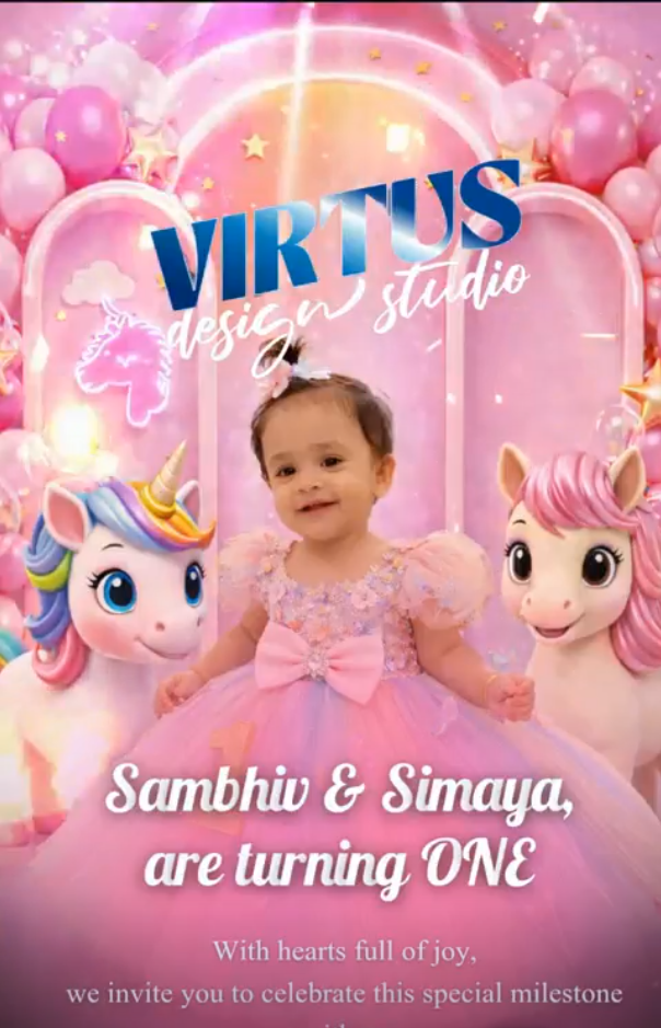 Elephant & Pony — Animal Friends Invitation Video — Gold - Image 5
