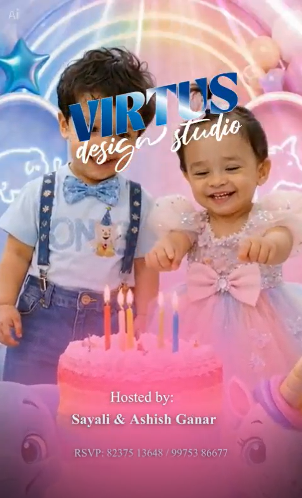 Elephant & Pony — Animal Friends Invitation Video — Gold - Image 6