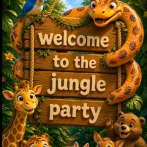 Boat and Elephant — Jungle Safari Invitation Video — Gold