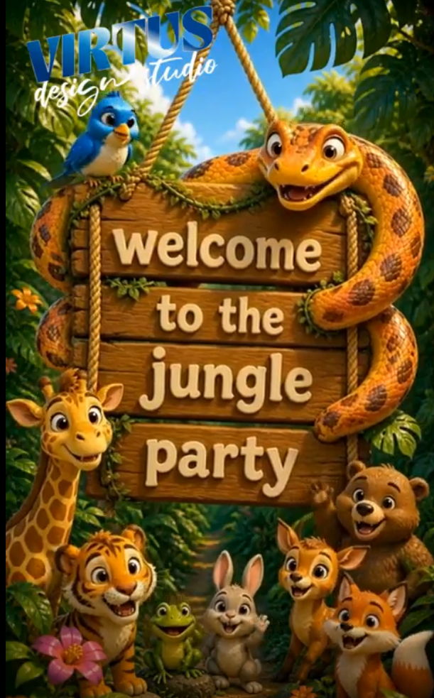 Boat and Elephant — Jungle Safari Invitation Video — Gold