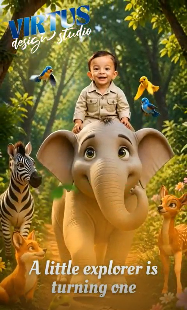 Boat and Elephant — Jungle Safari Invitation Video — Gold - Image 6