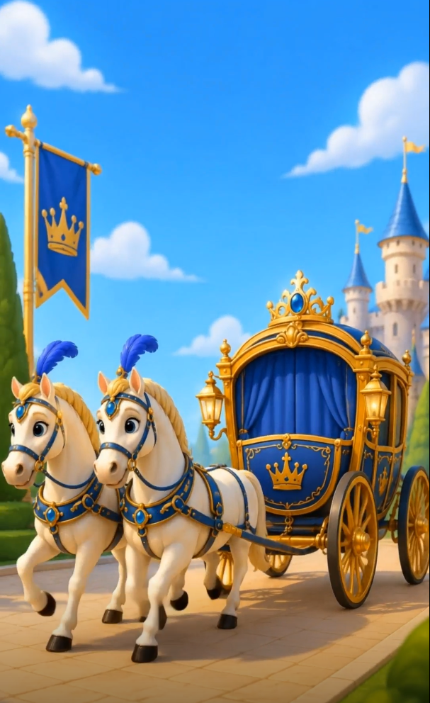 Royal Blue and Gold Colour 3D Character Style — Prince Invitation Video — Platinum - Image 9