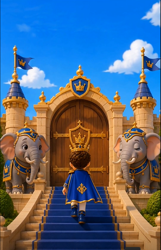 Royal Blue and Gold Colour 3D Character Style — Prince Invitation Video — Platinum - Image 6
