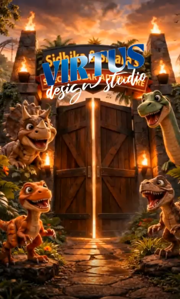 Dinosaur Park and Roller Coaster Ride and Water Ride — Jungle Safari Invitation Video — Platinum
