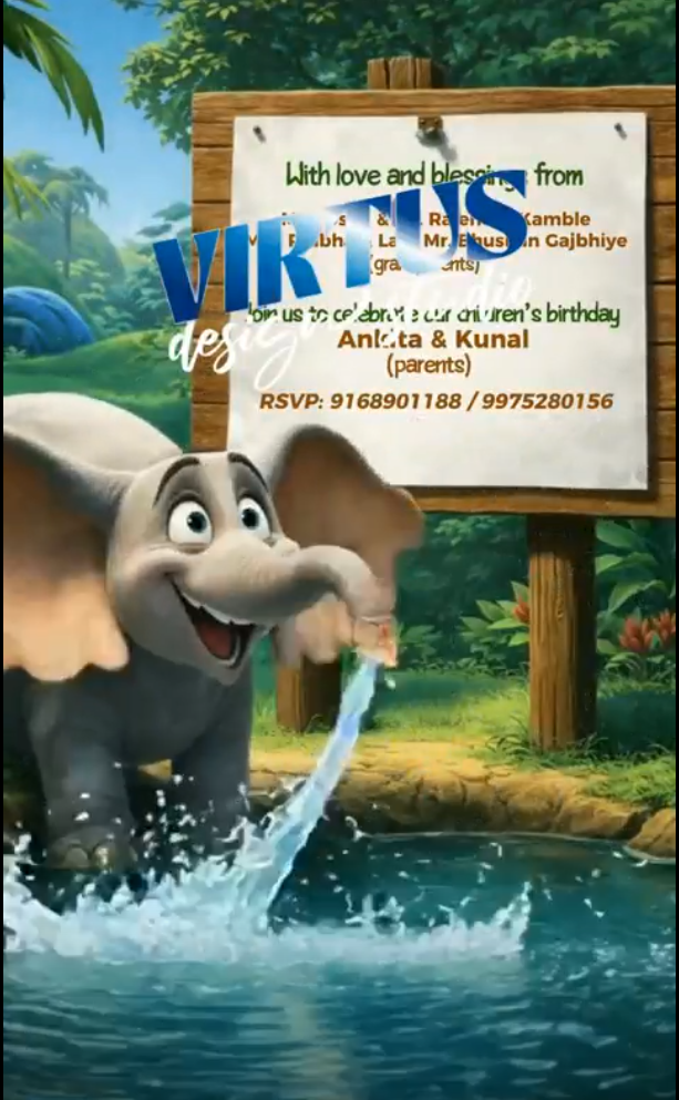 Twins Jungle Adventure Invitation Video — Platinum - Image 4