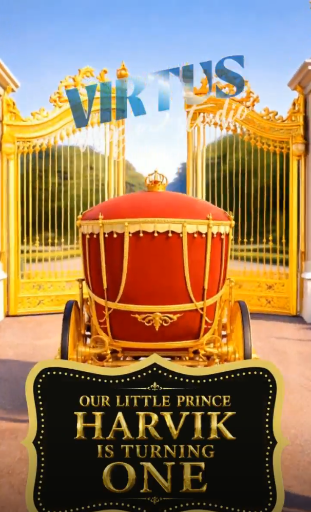 Royal Blue and Gold Colour — Prince Invitation Video — Platinum - Image 9