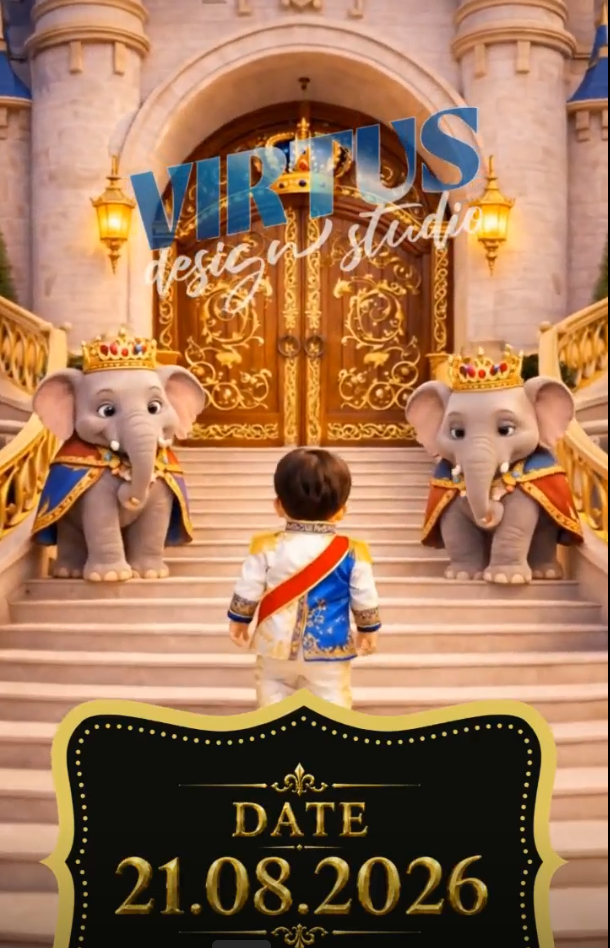 Royal Blue and Gold Colour — Prince Invitation Video — Platinum - Image 7