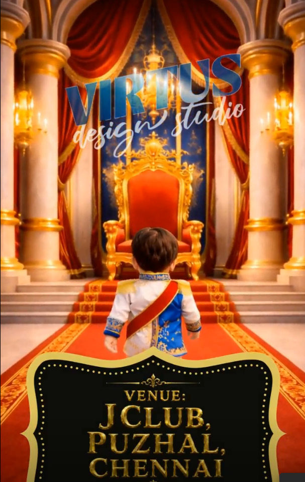 Royal Blue and Gold Colour — Prince Invitation Video — Platinum - Image 6