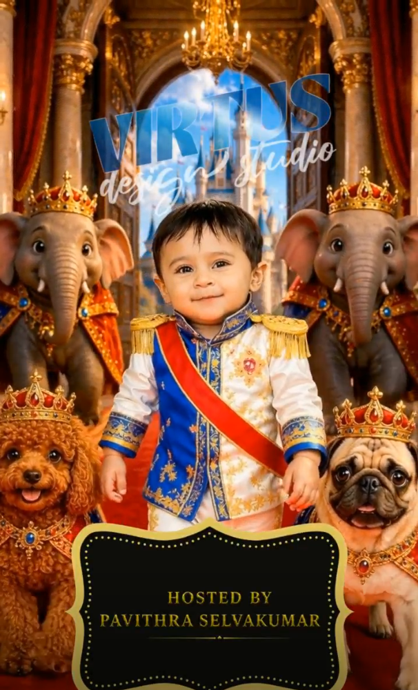 Royal Blue and Gold Colour — Prince Invitation Video — Platinum - Image 5