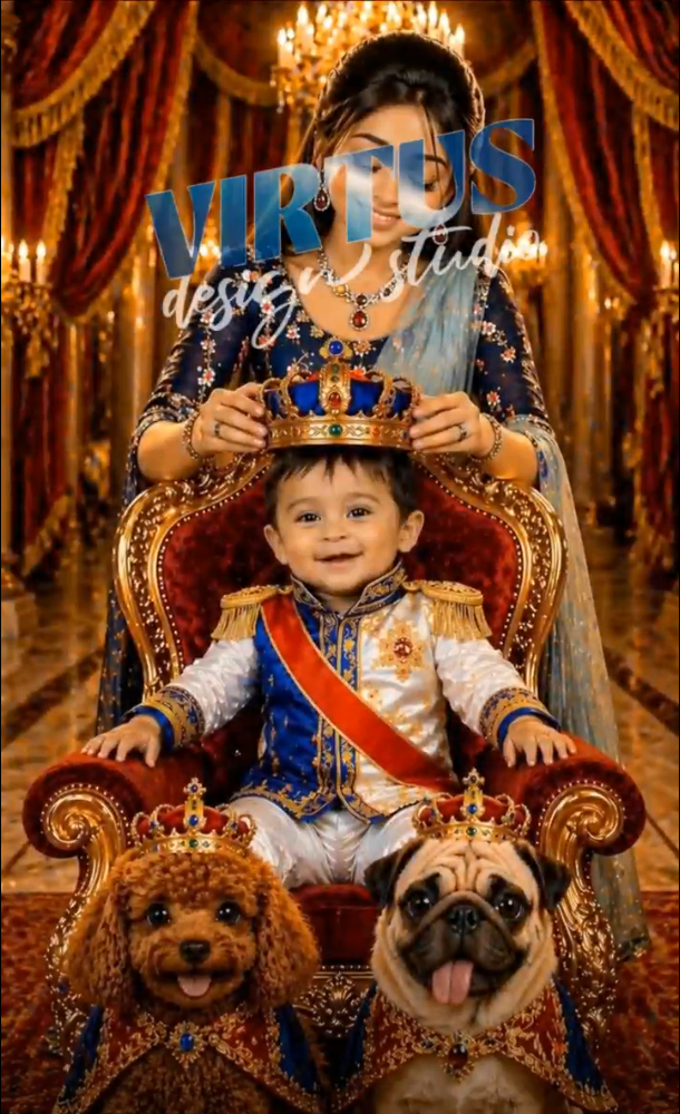 Royal Blue and Gold Colour — Prince Invitation Video — Platinum - Image 4