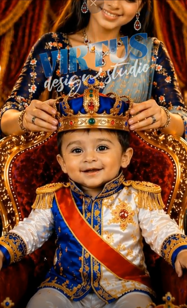 Royal Blue and Gold Colour — Prince Invitation Video — Platinum - Image 3