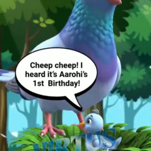 Pigeon and Teddy and Squirrel — Jungle Safari Invitation Video — Silver