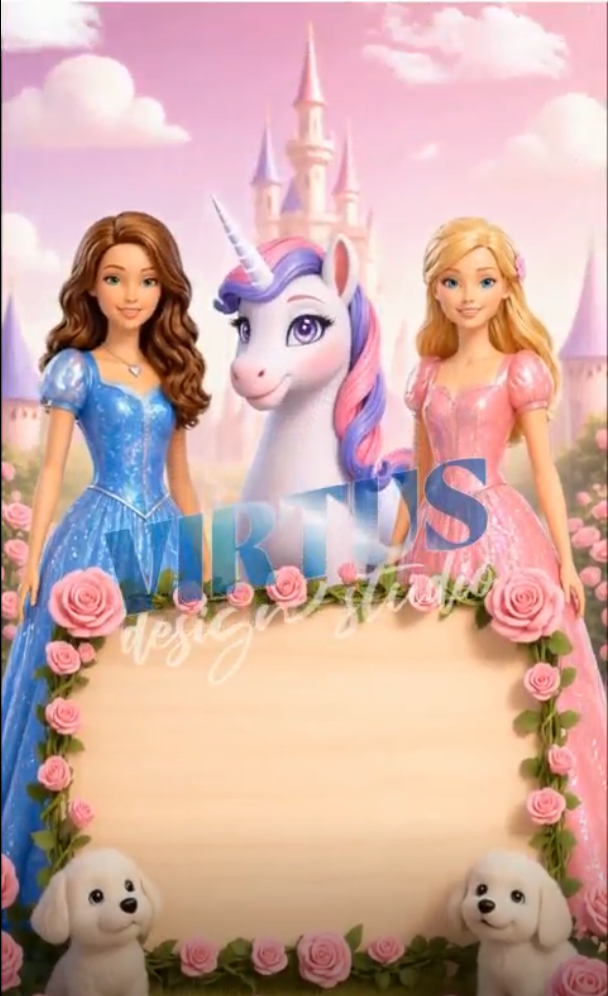 Barbie and Unicorn in Castle — Princess Invitation Video — Platinum - Image 5