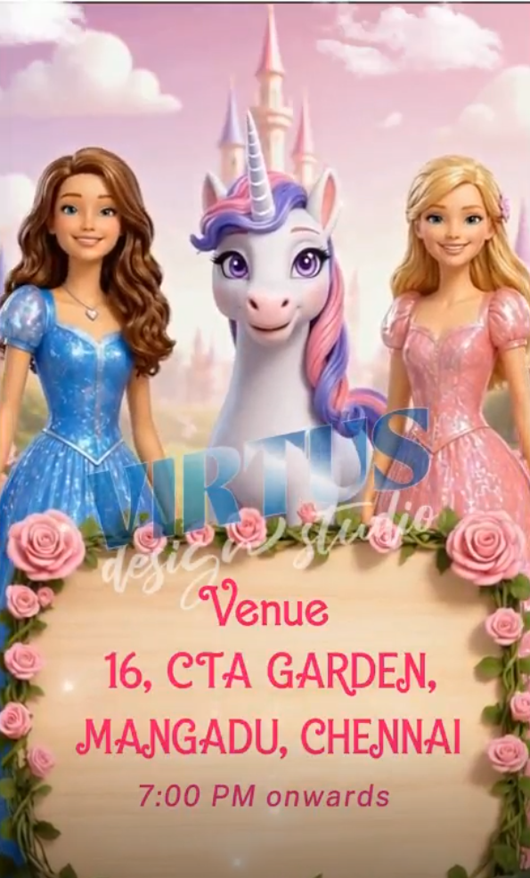 Barbie and Unicorn in Castle — Princess Invitation Video — Platinum - Image 3
