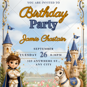 Prince theme - Birthday card