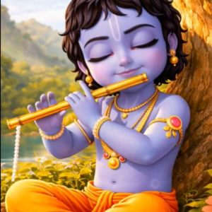 Playing Flute Under a Tree — Little Krishna Invitation Video — Silver