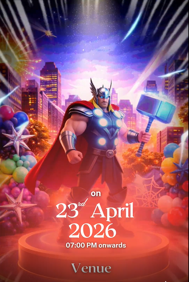 Iron Man Capt America Thor — Spiderman Invitation Video — Gold - Image 5