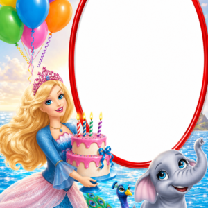 Barbie Peacock and Elephant — Princess Invitation Video — Silver