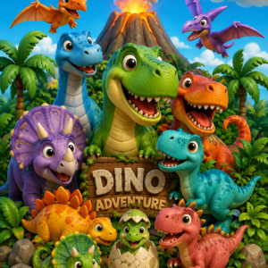 Dinosaur Park and Family Invitation Video — Silver