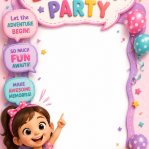 Little Girl Theme - Birthday Card