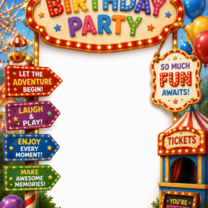 Circus Theme - Birthday Card