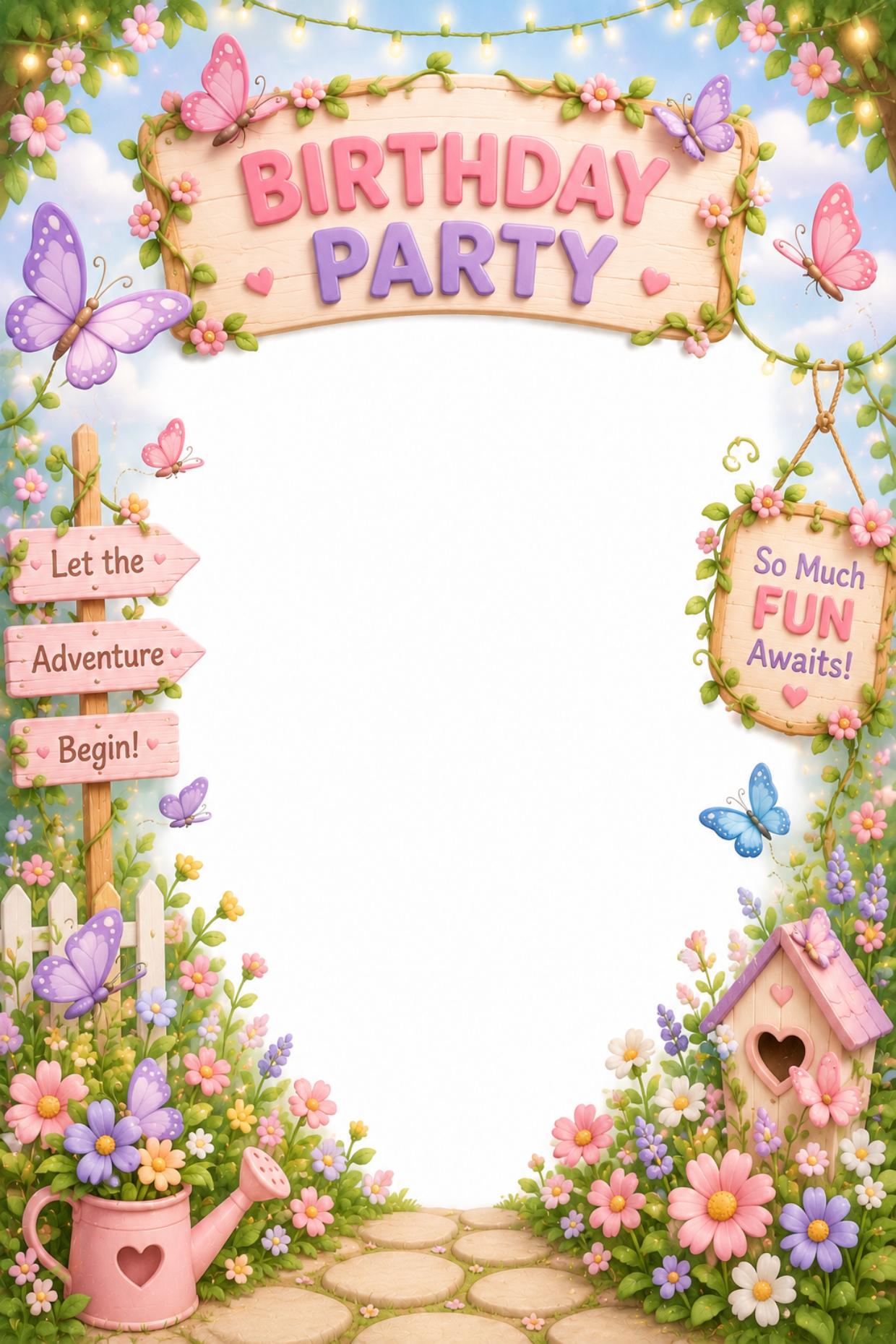 Butterfly Garden - Birthday Card
