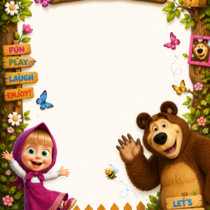 Masha — Teddy Bear Birthday Card