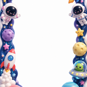 Space & Aeroplane Birthday Card