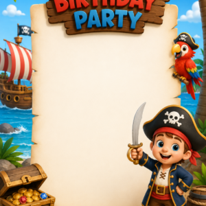 Pirate Theme - Birthday Card