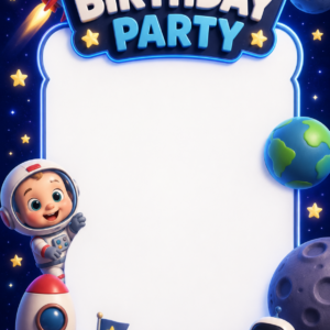 Space Theme - Birthday Card