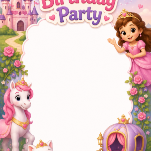 Princess Theme - Birthday Card