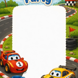 Car Racing Theme - Birthday Card