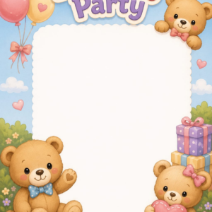 Teddy Bear Theme- Birthday Card